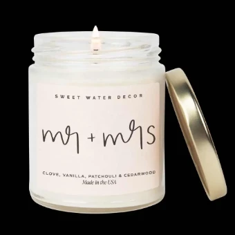 Sweet Water Decor Mr and Mrs Candle #0 thumbnail