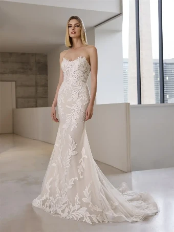 Pronovias TTK7215 #0 Off White/Champagne thumbnail