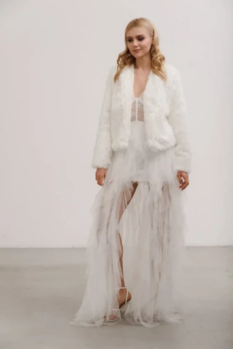 Heirloom Bridal Company Elsa Faux Fur Jacket #8 thumbnail