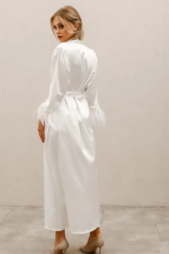 Heirloom Bridal Company Feather Sleeve Robe #1 thumbnail