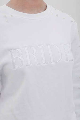 Heirloom Bridal Company Pearl Sleeve Bride Sweatshirt #3 thumbnail