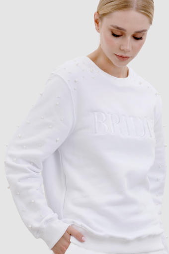 Heirloom Bridal Company Pearl Sleeve Bride Sweatshirt #0 default thumbnail
