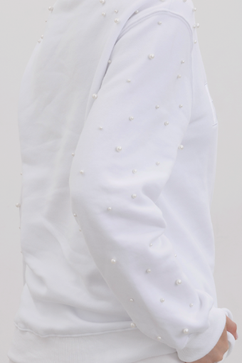 Heirloom Bridal Company Pearl Sleeve Bride Sweatshirt #2 thumbnail