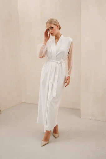 Heirloom Bridal Company Pearl Sleeve Robe #3 thumbnail