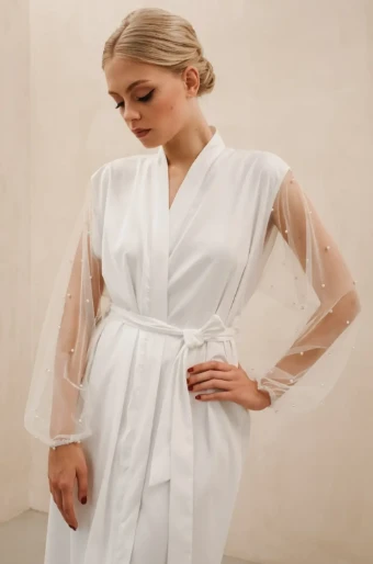 Heirloom Bridal Company Pearl Sleeve Robe #0 default thumbnail
