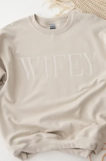 Heirloom Bridal Company Wifey Embroidered Sweatshirt #0 default thumbnail