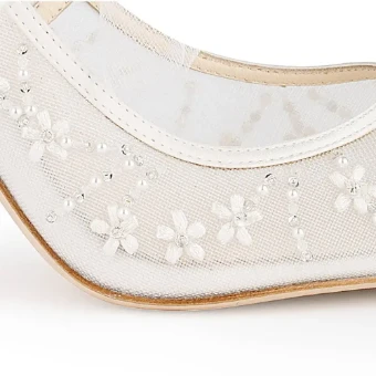 Bella Belle Shoes Eloise #6 Ivory thumbnail